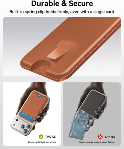 für MagSafe Wallet, 3 Kartenfächer, magnetische schlanke Handy-Geldbörse für iPhone 17/16/15/14/13/12 Pro Max Plus Air Serie, RFID-blockierendes veganes Leder, Schwarz