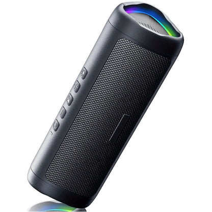 Portable Bluetooth Speaker with Lights, Powerful Crystal Clear Sound, IPX5 Waterproof, All Day Playtime, AUX&TF-Card Input, Bluetooth 5.3, TWS Paring, Small Wireless Speaker for Outdoor, Gift Ideas