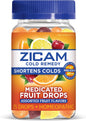 Zicam Cold Remedy Zinc Medicated Fruit Drops, Assorted Fruit, 25 Count (Pack of 2)