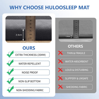 Huloo Sleep Ultra Soft Baby Spielmatte für den Boden, 3,3 cm dicke Elasti-Foam 127x127 cm Laufgittermatte für Kleinkinder, rutschfeste Rückseite, sicher zum Krabbeln und für die Bauchlage, Tatami-Stil (Dunkelgrau)