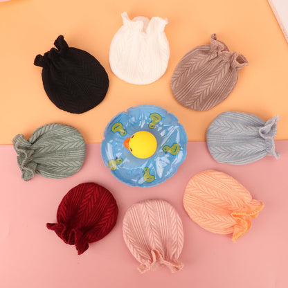 BQUBO Baby Fäustlinge Kratzschutz Handschuhe aus Baumwolle mit elastischem Bündchen Hypoallergen für Neugeborene und Babys von 0-6 Monaten Jungen und Mädchen