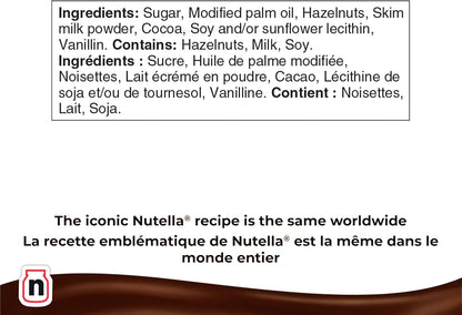 NUTELLA Hazelnut Spread with Cocoa for Breakfast; Bulk 1 Kilogram Jar (Pack of 2)