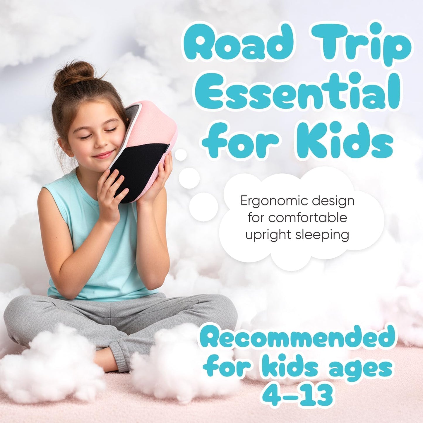 Proglobe Orthopädisches Nackenkissen Reise-Nackenkissen für Flugzeuge, Memory Foam Kit, aktualisiertes Ruhematerial, Flugreise-Set mit 3D-konturierter Augenmaske, Ohrstöpseln und luxuriösem Netzbeutel (Grau)