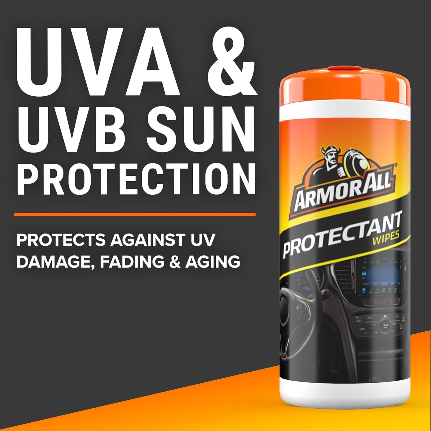 Original Protectant Pflegetücher von Armor All, Reiniger-Tücher für den Autoinnenraum mit UV-Schutz gegen Risse und Ausbleichen, 30 Stück