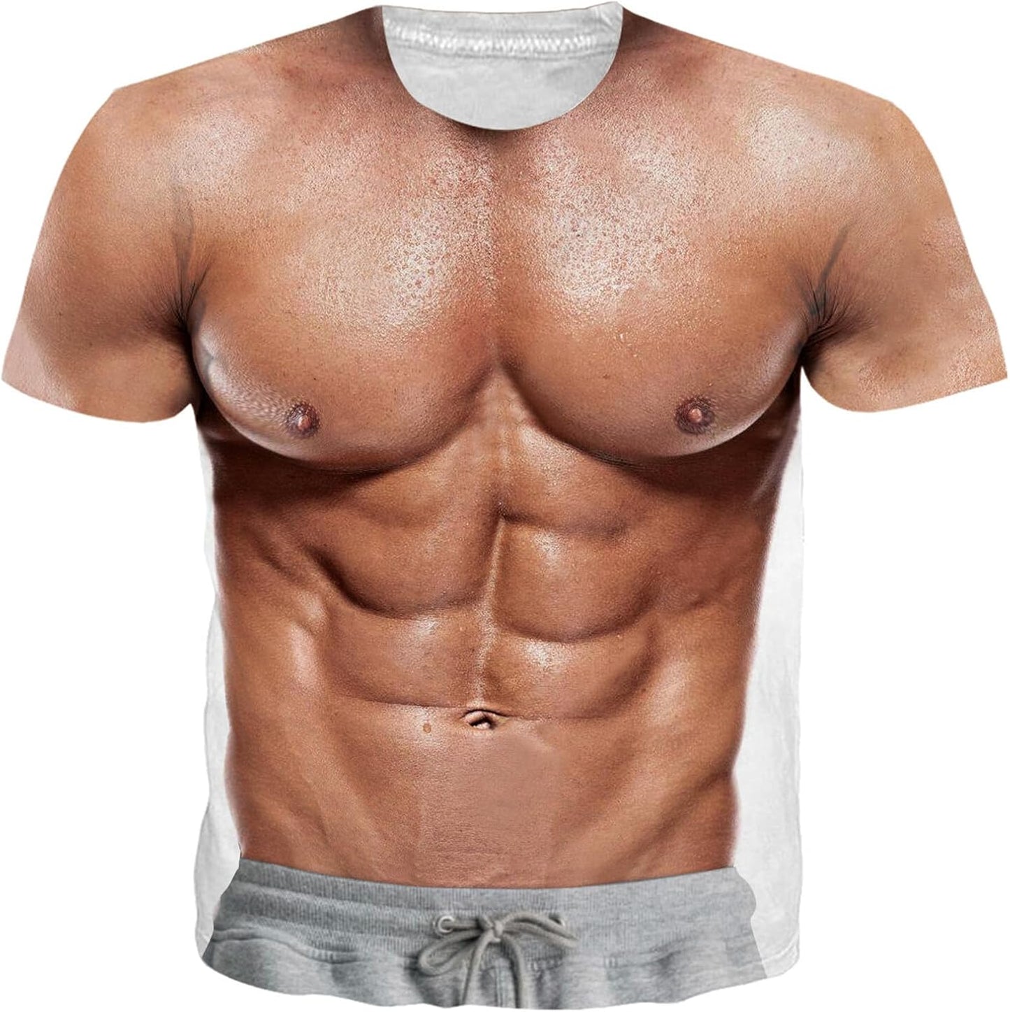 Cozople Mens T-Shirts 3D Printed Funny Shirts Ugly Short Sleeve Crewneck Top Tee