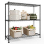 SONGMICS Storage Shelf, Small Metal Wire Shelving Unit, Adjustable Shelves, for Small Spaces, Garage, Bedroom, Living Room, Kitchen, Pantry, 5 Tier, 11.8 x 11.8 x 47.6 Inches, Ink Black ULGR123BH01