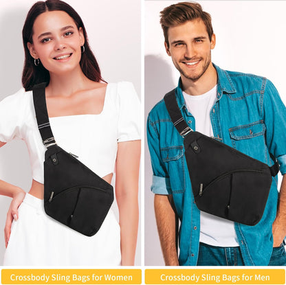 Wasserdichter Anti-Diebstahl Schulter Rucksack Sling Brust Crossbody Bag Abdeckpack Rucksack Fahrrad Sport (B13-007 Schwarz-linke Hand)