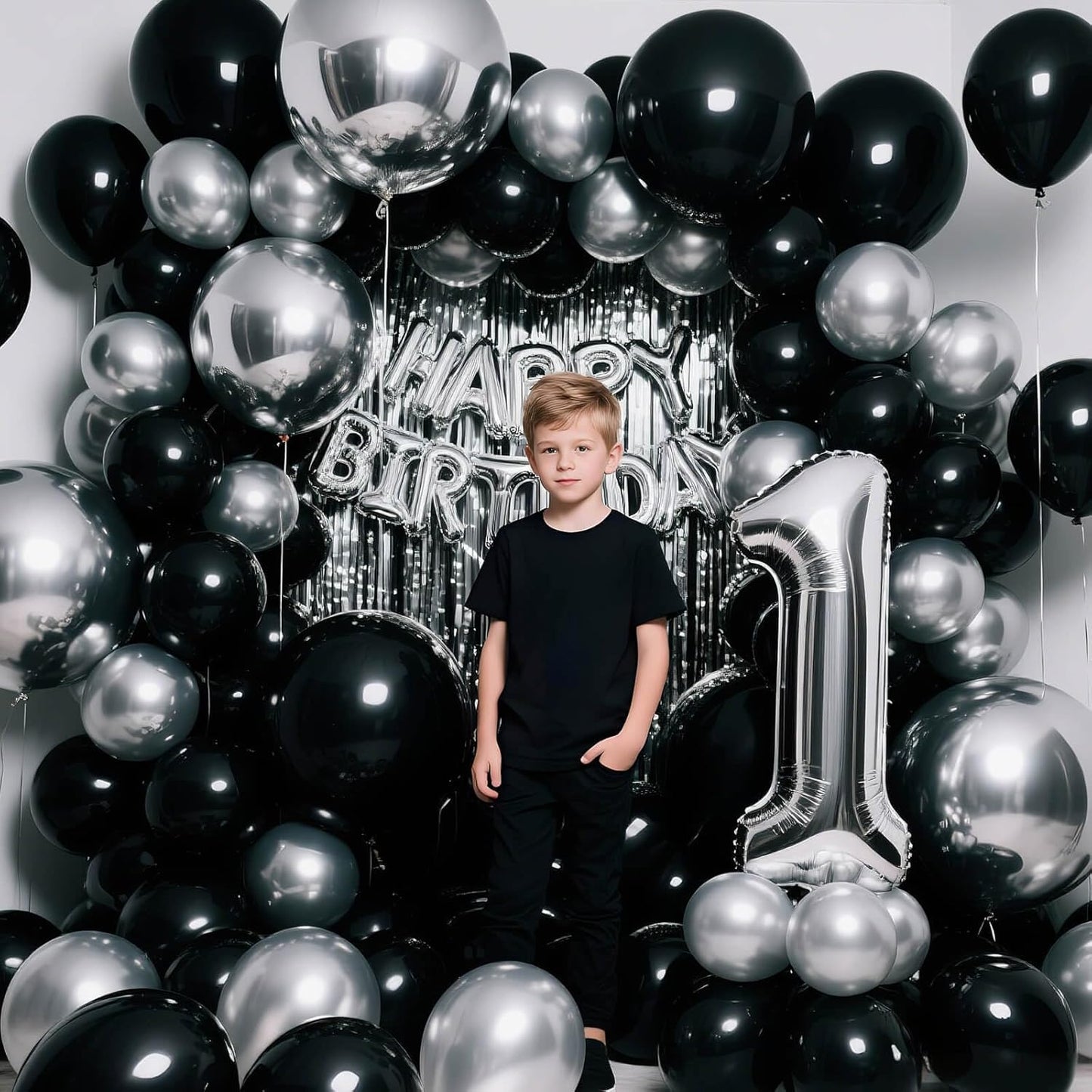 110pcs Black Balloon 12 inch, Black Latex Balloons for Birthday Party Baby Shower Wedding