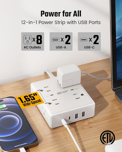 10Ft Extension Cord with Multiple Outlets: A Game-Changer for Home Offices and Dorm Rooms