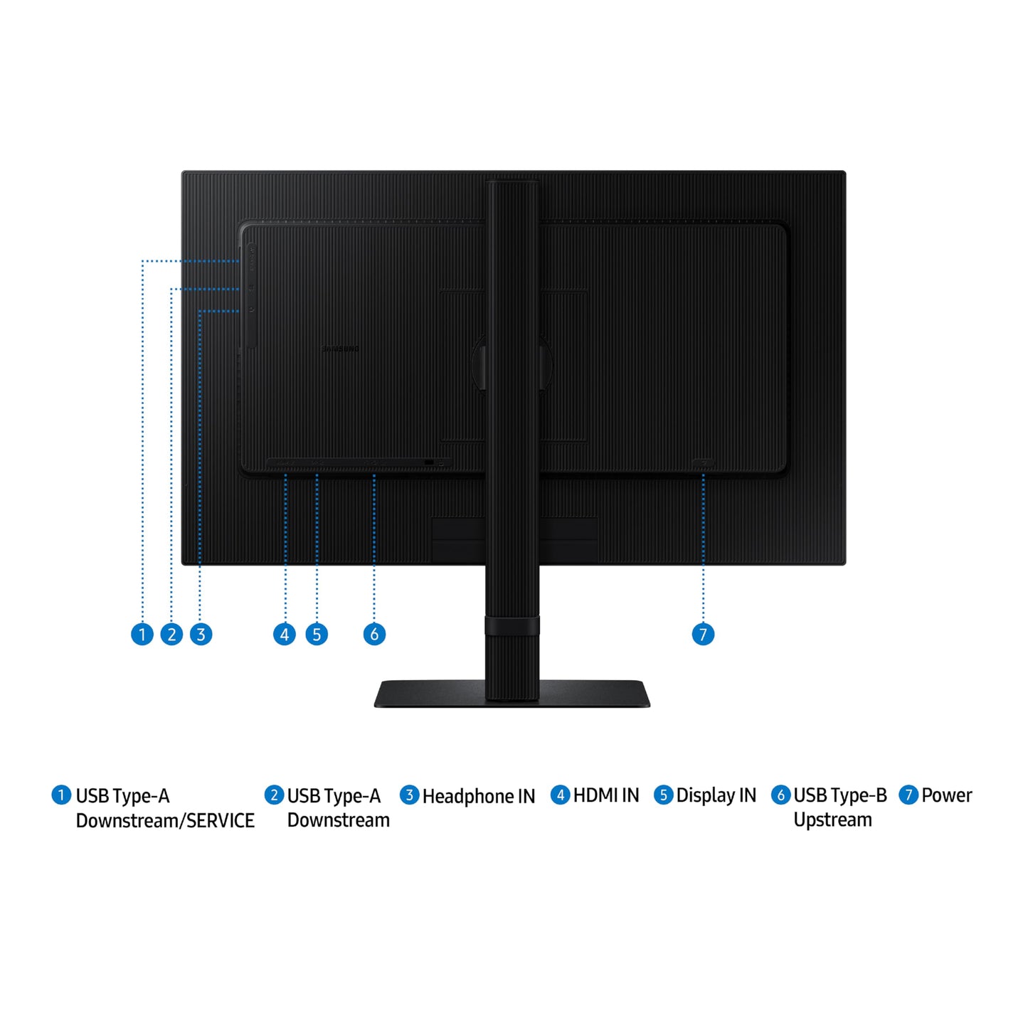 SAMSUNG 27" ViewFinity S6 (S60UD) Series QHD High Resolution Computer Monitor, 100Hz, HDR10, USB-C, Built-In LAN Port, Daisy Chain Support, Easy Setup, Height Adjustable Stand, LS27D606UANXGO, 2024