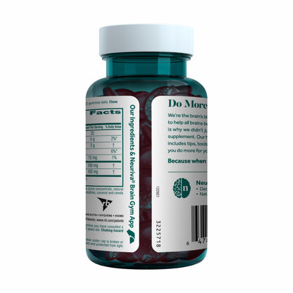 NEURIVA Plus Brain Supplements for Memory and Focus, Clinically Tested Nootropics Neurofactor and Phosphatidylserine with Vitamin B12, Vitamin B6, 50 Count Strawberry Gummies (Pack of 12)