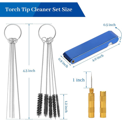 ABEST AirbrushSpray GunCarburetorCleaning Tool Set,13 Cleaning Wires Set + 5 Cleaning Needles + 5 Nylon Brushes + 1 Repair Tool for Removing Nozzle Paint, Dirt, Tattoo Tube,Carb Carburetor