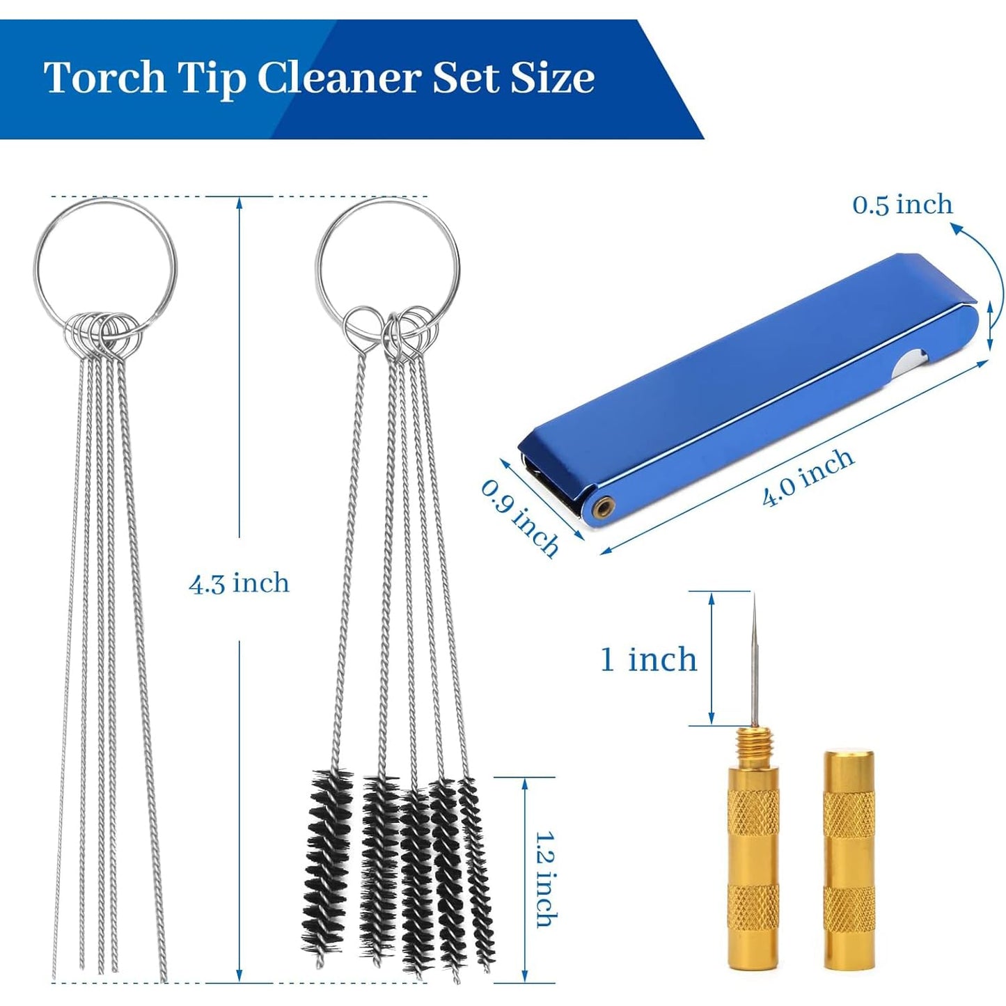 ABEST AirbrushSpray GunCarburetorCleaning Tool Set,13 Cleaning Wires Set + 5 Cleaning Needles + 5 Nylon Brushes + 1 Repair Tool for Removing Nozzle Paint, Dirt, Tattoo Tube,Carb Carburetor