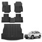 3W Floor Mats for Toyota Tacoma 2024 2025 2026 Double Cab Auto Tran(Not Fit Hybrid & XtraCab), TPE All Weather Custom Fit Floor Liner for Tacoma TRD/SR/SR5/limited Car Liners.