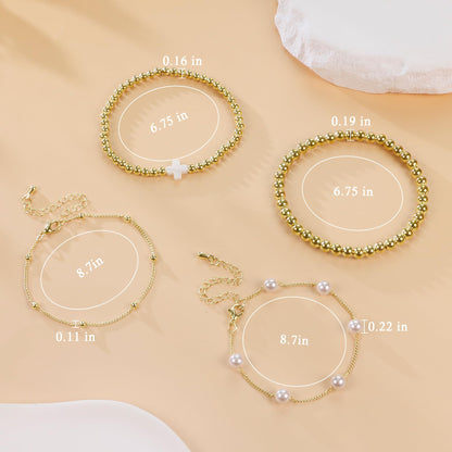 PEALICIOUS 2 STÜCK Gold Armmanschette für Damen, Arm Cuff Gold Minimalistisches Oberarmarmband für Mädchen, Stapelbare Armbandmanschetten, Verstellbare Armreifen Offen als Boho Valentinstag Schmuck Strand Sommer Geschenke