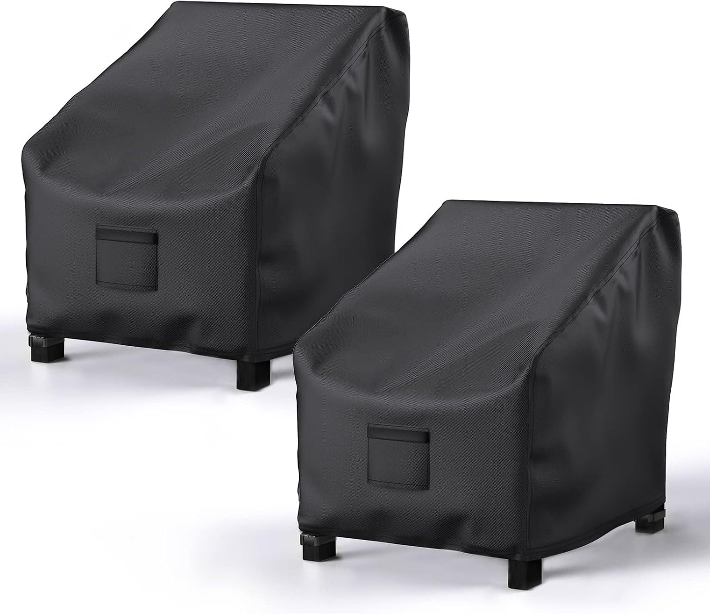 Patio Chair Covers for Outdoor Furniture Waterproof 2 Pack, Lawn Chair Covers 600D Heavy Duty Oxford Cloth, Large Covers for Lounge Lawn Deep Seat 38" W x 31" D x 29" H-Brown