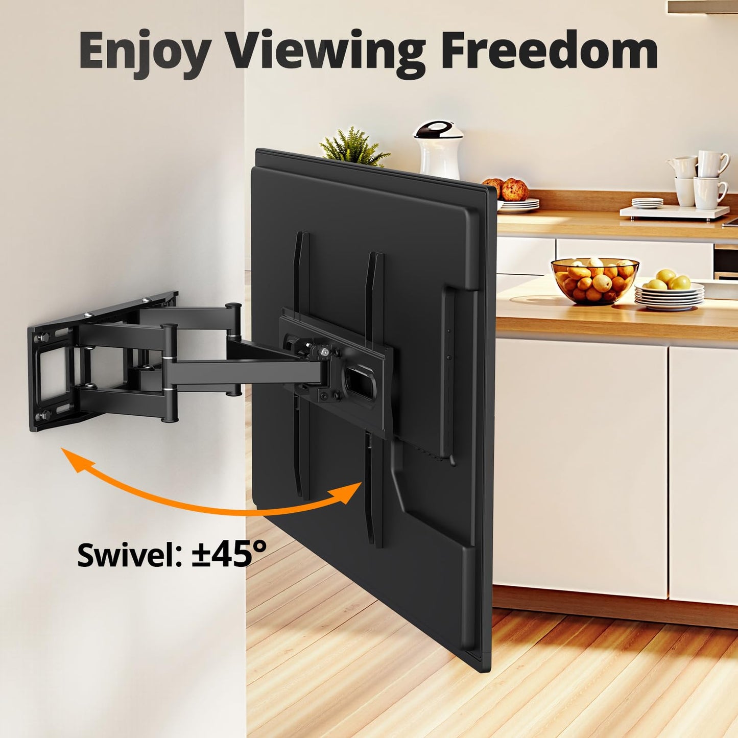 IWORKBOARD 55 65 75 85 inch Tilting TV Wall Mount for 32-90 '' TVs, Low Profile TV Mount Bracket, Safe Lock & Quick Release, Max VESA 600x400mm, 24 inch Studs,132 lbs, Fit Most 55+ 75+ 85+ 86 TVs