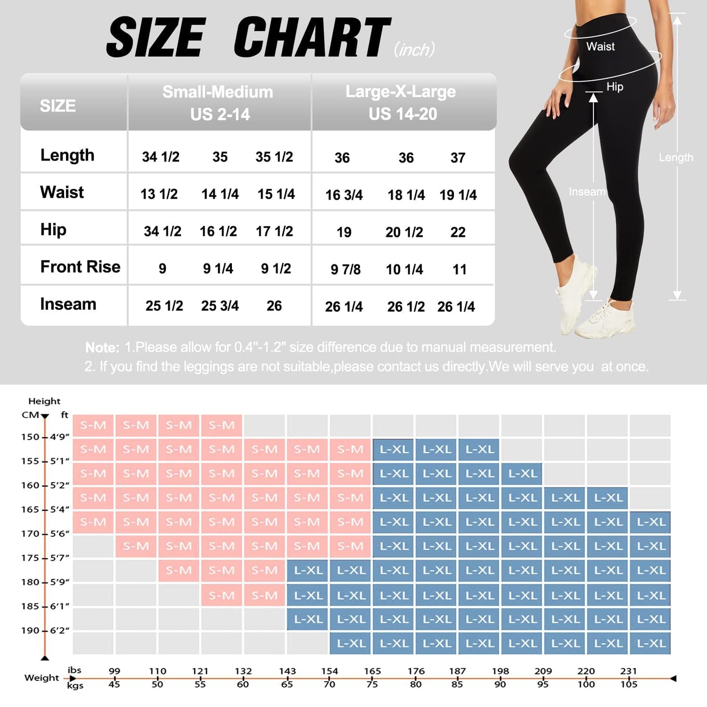 we fleece High Waisted Leggings for Women-Womens Black Workout Leggings Running Tummy Control Compression Pants