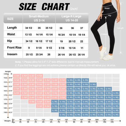 we fleece High Waisted Leggings for Women-Womens Black Workout Leggings Running Tummy Control Compression Pants