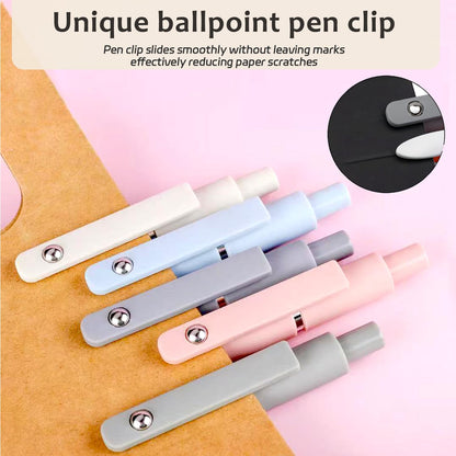ACEES Gel Pens, 6 Pcs 0.5mm Fine Point Black Ink Pen With Smooth Writing, Office Desk Accessories, Writing Supplies Gifts for Men Women, Quick Dry Pens Ballpoint For Journaling, Black/Gray/White