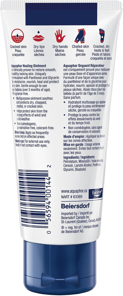 EUCERIN Aquaphor Multipurpose Healing Ointment for Extremely Dry, Cracked Skin (50g), Moisturizing Ointment and Hand Cream for Use After Hand Sanitizer or Hand Soap