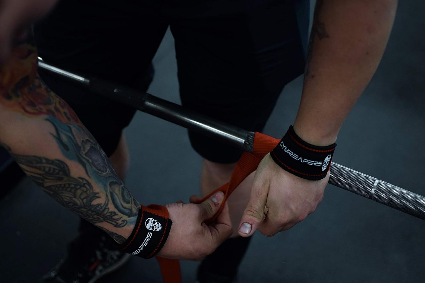 Gymreapers Hebe-Handgelenkbandagen für Gewichtheben, Bodybuilding, Powerlifting, Krafttraining und Kreuzheben – gepolstertes Neopren mit 45,7 cm Baumwolle