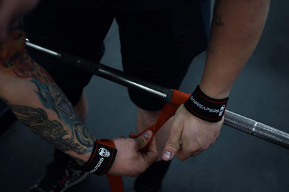 Gymreapers Hebe-Handgelenkbandagen für Gewichtheben, Bodybuilding, Powerlifting, Krafttraining und Kreuzheben – gepolstertes Neopren mit 45,7 cm Baumwolle