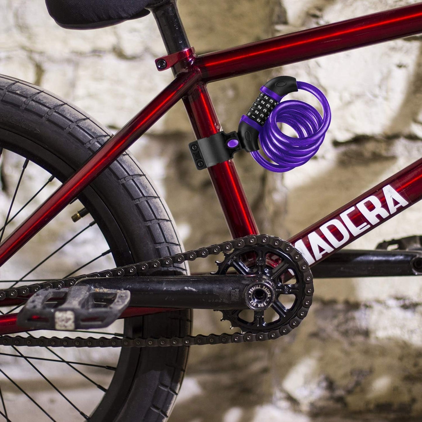 Opaza Fahrradschloss mit 5-stelligem Code, 1,2 m/4 Fuß Fahrrad-Kabelschloss, leichtes & sicheres Fahrradkettenschloss für Fahrrad, Mountainbike, E-Bike, Scooter