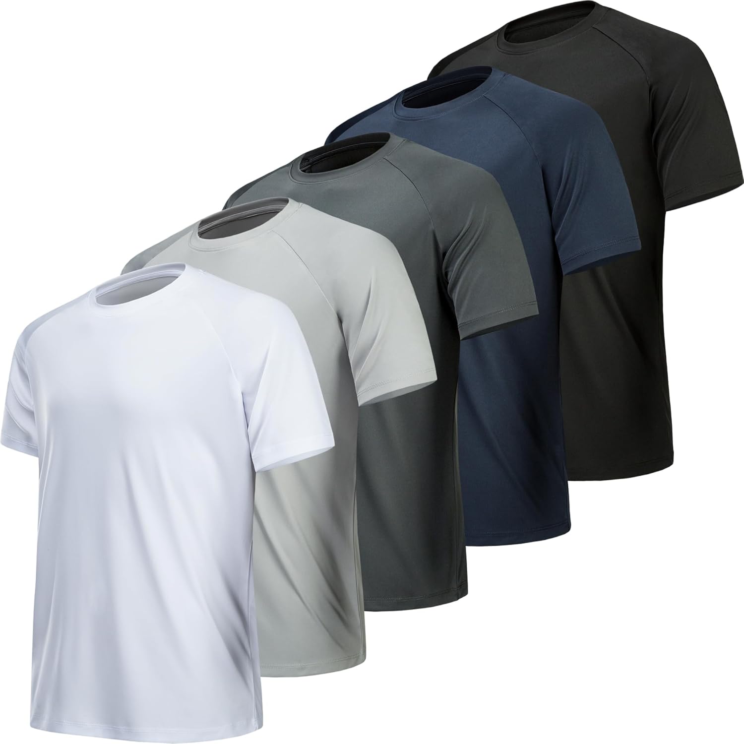3X-Large5 Pack Black, Dark Grey, Light Grey, White, Navy