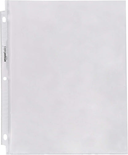 Amazon Basics Klarsichthüllen, oben offen, für A4 Ringbuch, Polypropylen, 21,59 cm x 27,94 cm, 200 Stück