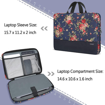 Funda para portátil Ytonet, bolsa para portátil TSA de 15.6 pulgadas, funda para portátil resistente al agua, bolsa de transporte para ordenador compatible con portátiles Lenovo, HP, Dell, Asus, regalos para hombres y mujeres, gris