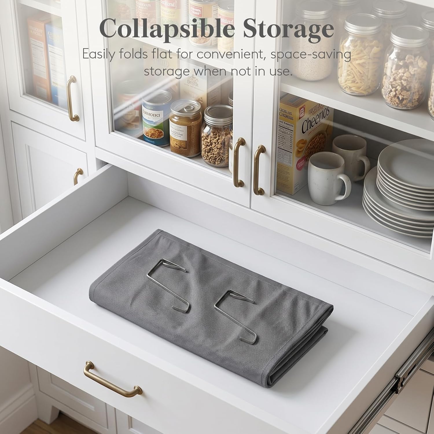 Lifewit 1 Pack Over the Door Organizer, 5 Section Clear Window Hanging Storage with 4 Side Pockets, Sturdy Anti Tilt 40 lbs Load Behind Door for Closet, Bedroom, Bathroom, Nursery, Dorm, Dark Gray