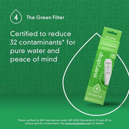 Clean Drinking Water Made Easy with everydrop by Whirlpool Ice and Water Refrigerator Filter 4
