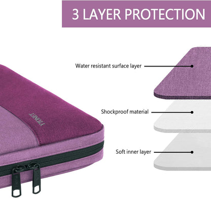 Funda para portátil Ytonet, bolsa para portátil TSA de 15.6 pulgadas, funda para portátil resistente al agua, bolsa de transporte para ordenador compatible con portátiles Lenovo, HP, Dell, Asus, regalos para hombres y mujeres, gris