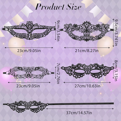 8Pcs Mardi Gras Masquerade Mask for Women Vintage Antique Lace Venetian Mask for Halloween Masquerade Party