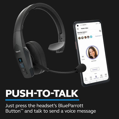 BlueParrott B450-XT Noise Cancelling Bluetooth Headset – Updated Design with Industry Leading Sound & Improved Comfort, Up to 24 Hours of Talk Time, IP54-Rated Wireless Headset,Black