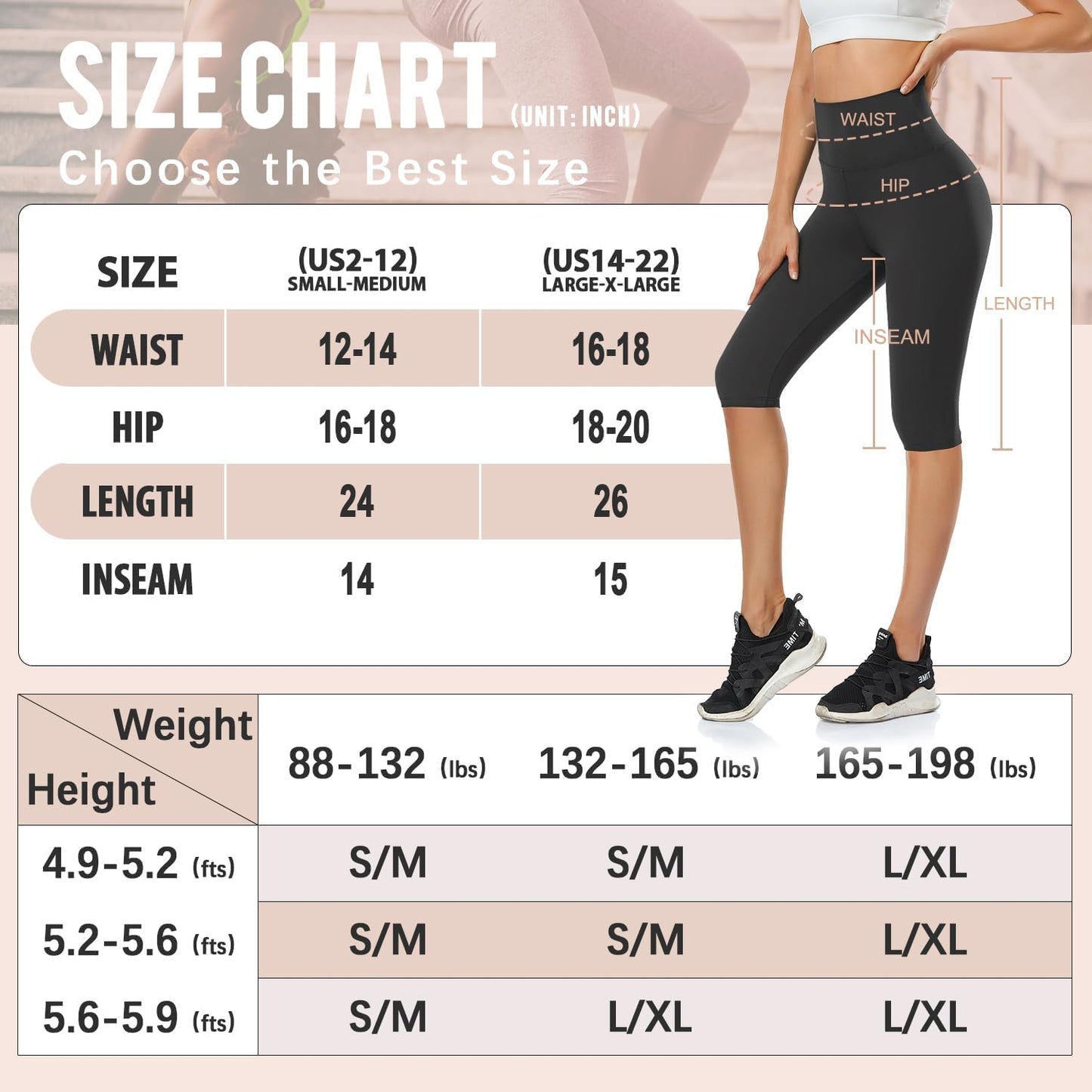 DHSO 3 Pack Women's Knee Length Leggings - A Summer Wardrobe Essential