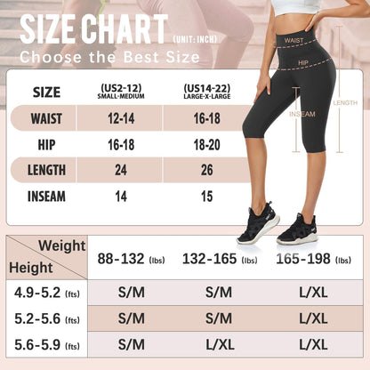 DHSO 3 Pack Women's Knee Length Leggings - A Summer Wardrobe Essential