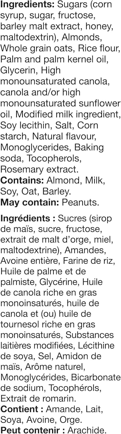 NATURE VALLEY Almond Sweet and Salty Granola Bars, No Artificial Flavours, No Artificial Colours, Made with Whole Grain Oats, Pack of 6 Bars, Loaded with Almonds, Dipped in Almond Butter Coating