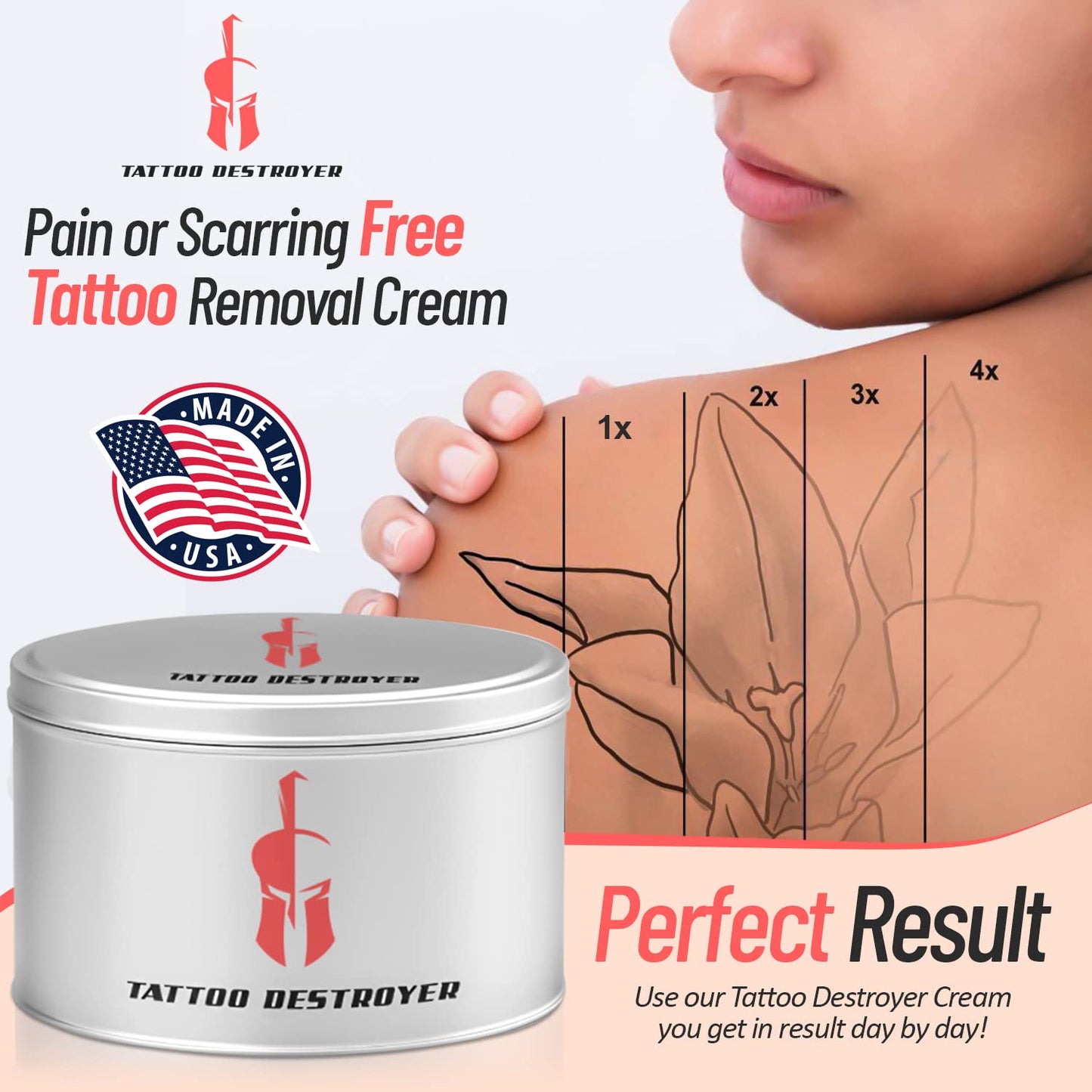 Tattoo Removal Cream Natural Fading system wrecking balm 3 month spartan perform