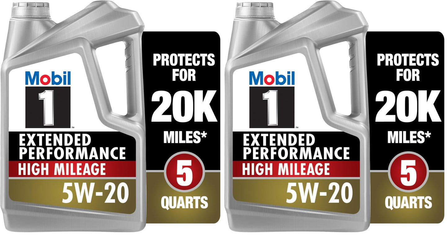Mobil 1 Advanced Fuel Economy Full Synthetic Motor Oil 0W-20, 5 Quart