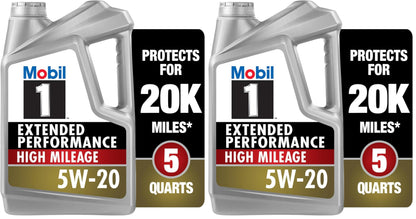 Mobil 1 Advanced Fuel Economy Full Synthetic Motor Oil 0W-20, 5 Quart