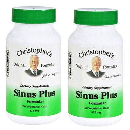 Christopher's Original Formulas Sinus Plus, Sinus Support Capsules, Whole Herb Synergistic Blend, 100 Count
