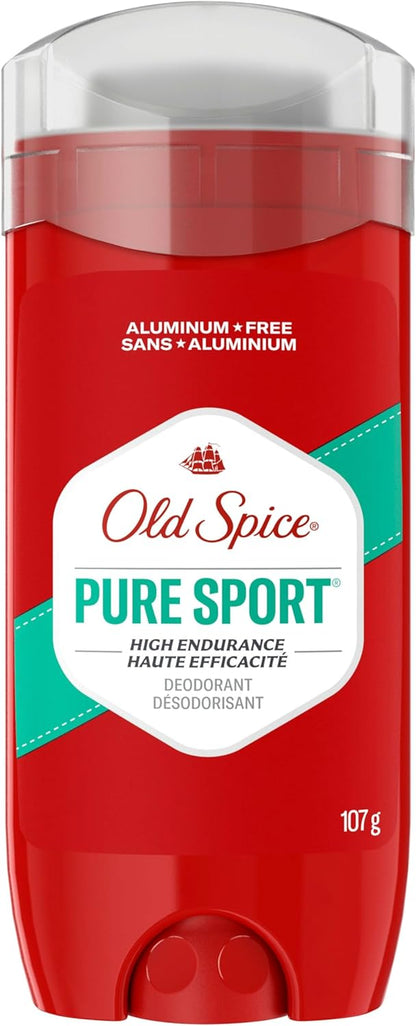 Old Spice High Endurance Deodorant for Men, Aluminum Free, Pure Sport Scent, 107 g