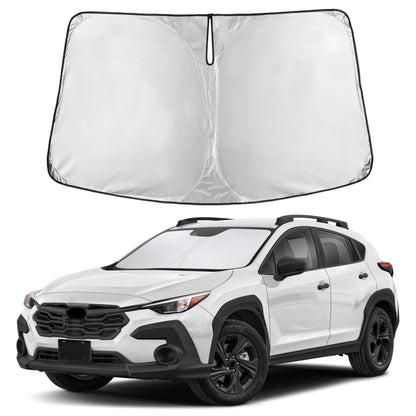 EcoNour Car Windshield Sunshade | Blocks 99% Heat & Keeps Interior Cool | Universal Fits Cars, SUVs, Trucks | Automotive Sun Screen, Visor & Car Accessories for Summer | Medium (64x32 Inches)