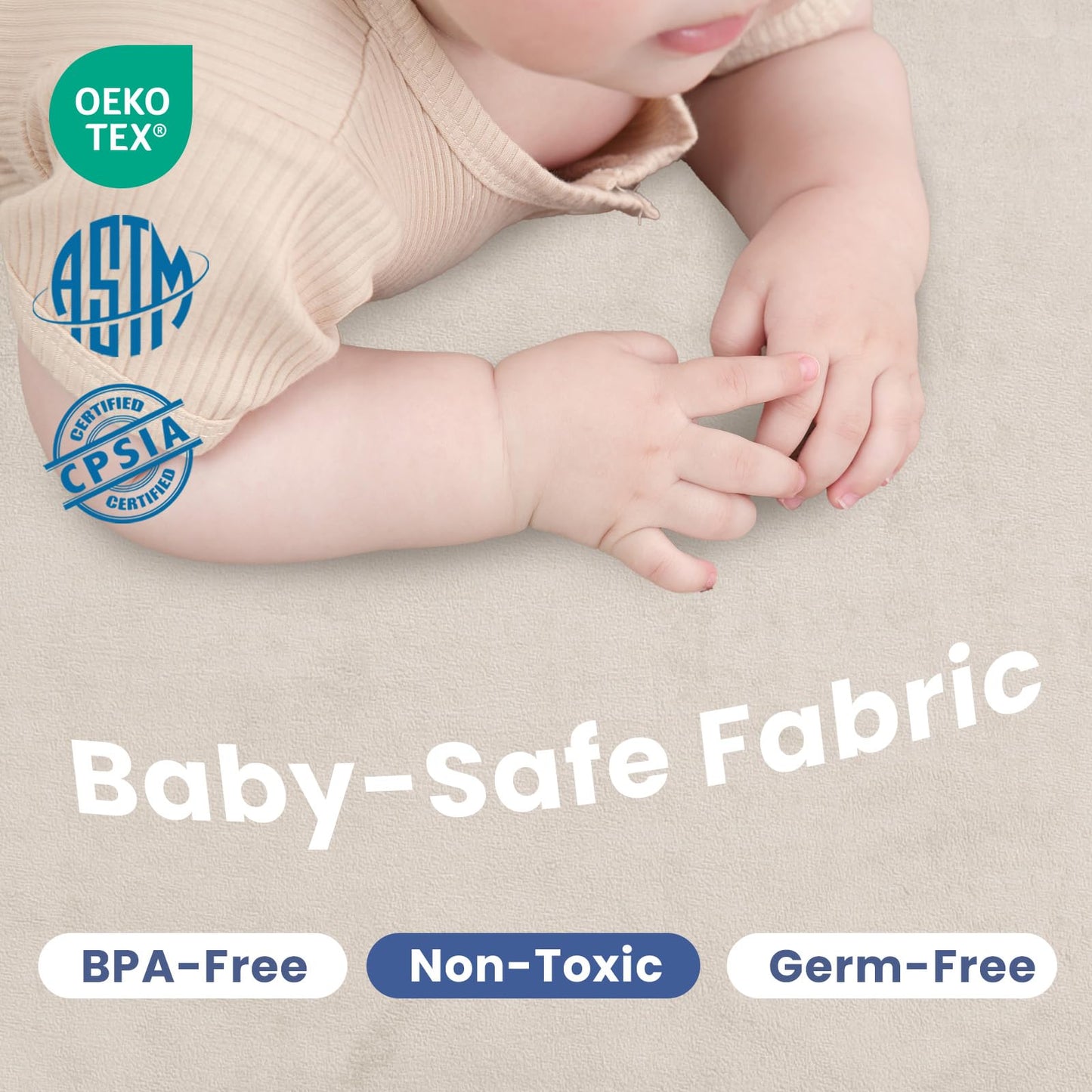 Huloo Sleep Ultra Soft Baby Spielmatte für den Boden, 3,3 cm dicke Elasti-Foam 127x127 cm Laufgittermatte für Kleinkinder, rutschfeste Rückseite, sicher zum Krabbeln und für die Bauchlage, Tatami-Stil (Dunkelgrau)