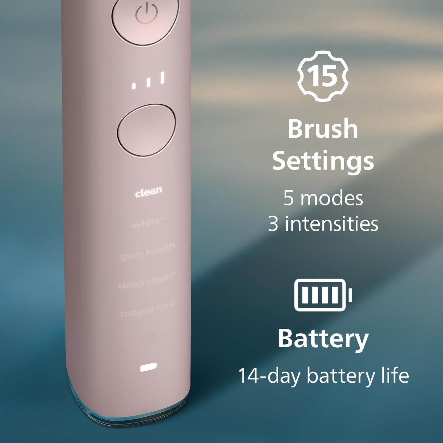 Philips Sonicare DiamondClean Smart 9500 Electric Toothbrush - Sonic Toothbrush with App, Pressure Sensor, 15 Brushing Settings, Replacement Reminder, USB Charging Travel Case, Black, Model HX9923/11