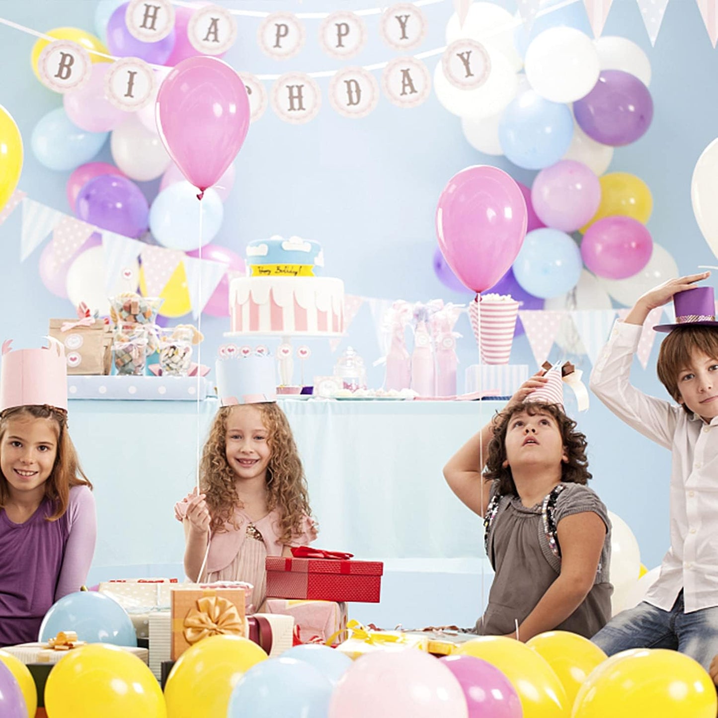 UPINS 1500 Stück Punktkleber, abnehmbares Klebeband für Ballons, 15 Rollen doppelseitige Punktaufkleber für Bastelarbeiten, Hochzeitsdekoration
