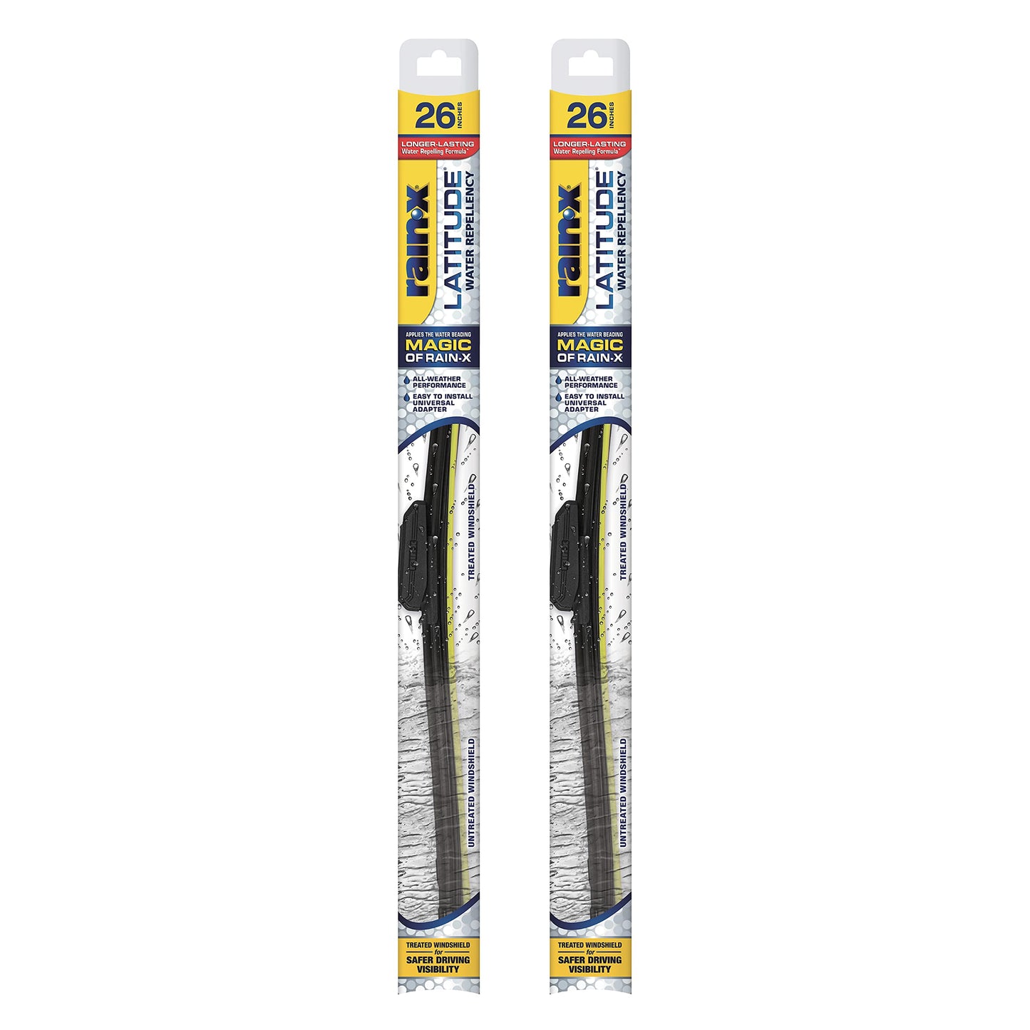 Rain-X 810363 Repellency Water Repellent Wiper Blades, 22" Windshield Wipers (Pack of 2), All Weather Streak-Free for Enhanced Visibility w/Water Repellency Formula [Amazon Exclusive]