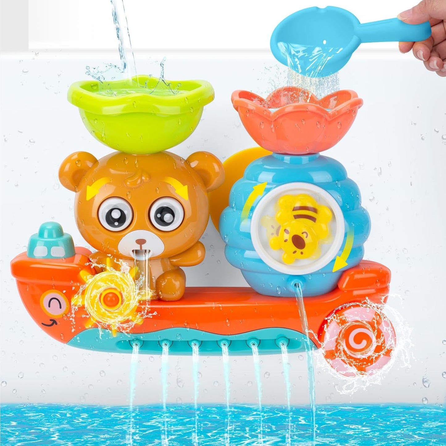 Bath Toys for Toddlers,Baby Bath Toy,Bath Toys for Kids,Water Bathtub Toy for Year Old Girls Boys Gifts,Toddlers Toys,Sensory Toy for Toddler